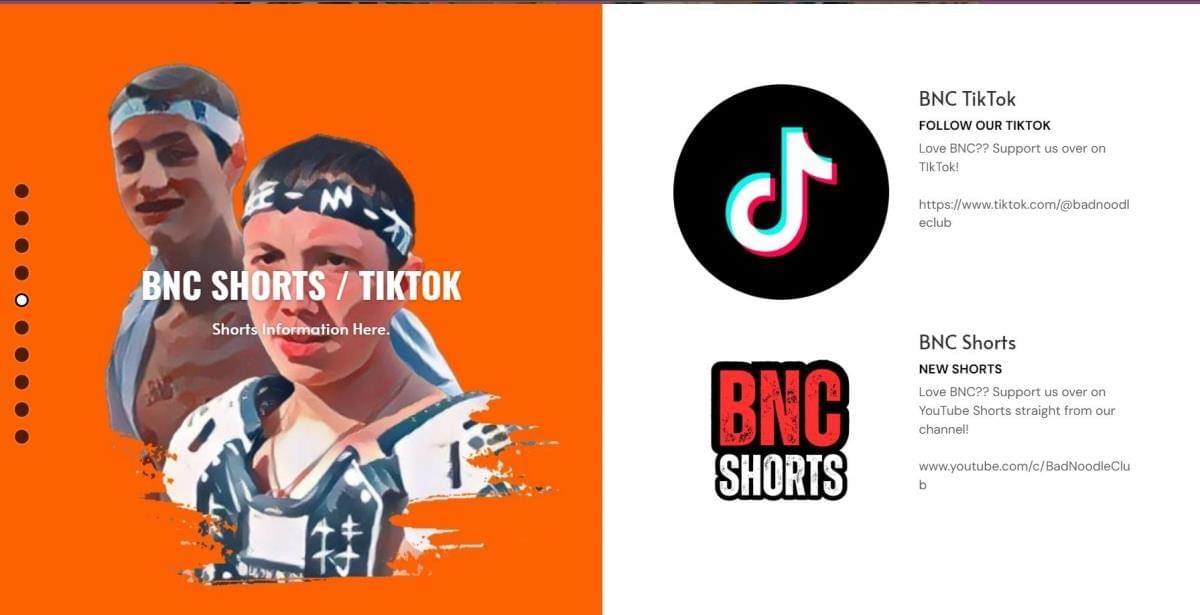 Le site Noodle Club sur Strikingly