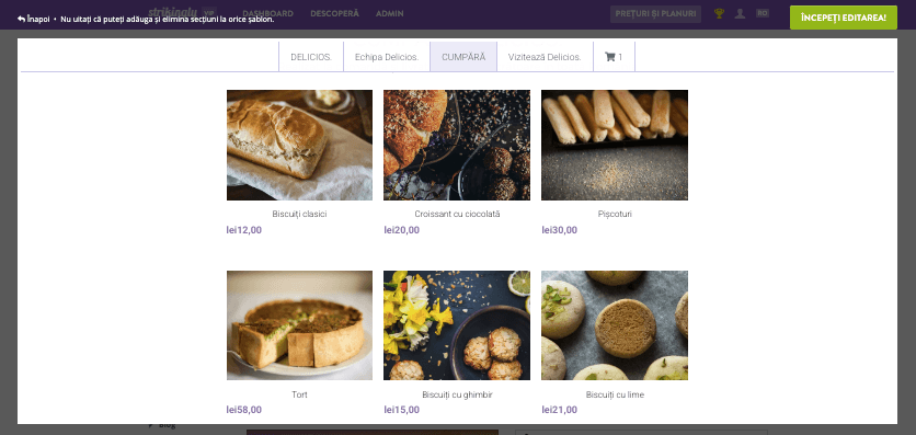 Strikingly pentru designeri de ambalaje de produse - integrarea comerțului electronic