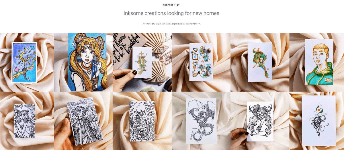 Inksome tiny fine art blogs