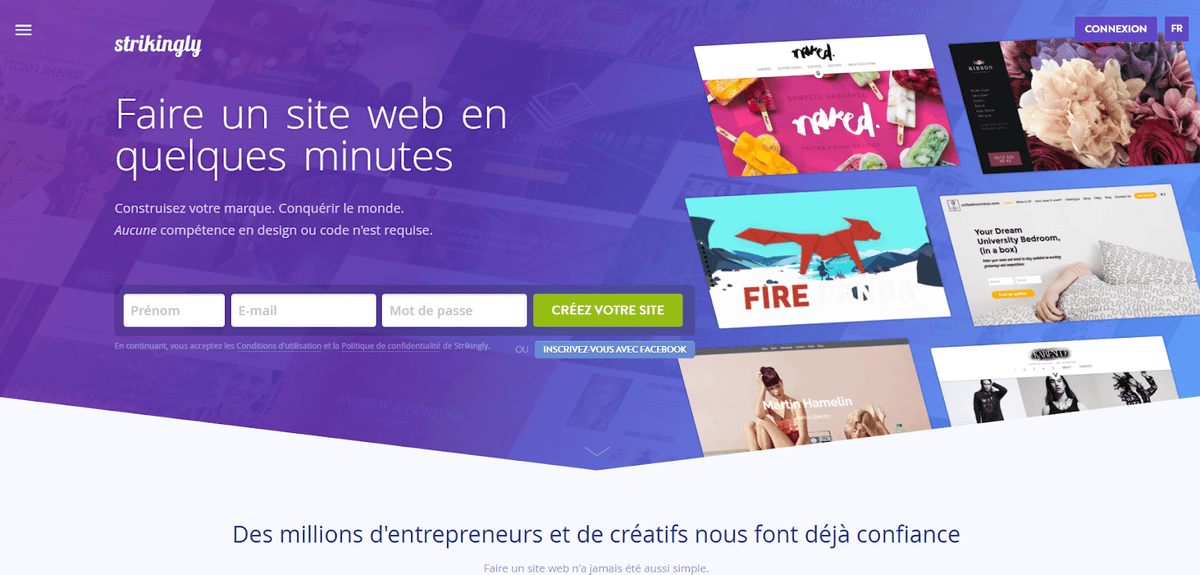 Exploiter Strikingly pour votre parcours d'entrepreneuriat de contenu