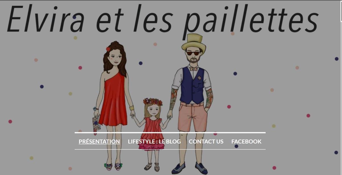 Le site Elvira Paillettes sur Strikingly