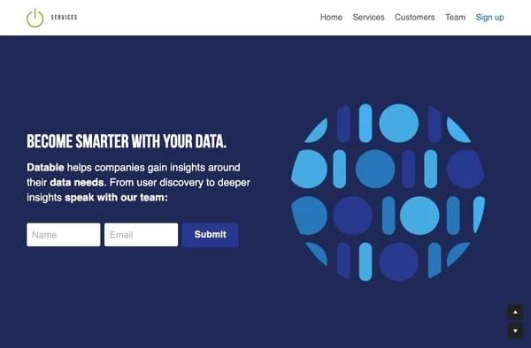 Sitio web de Datable Services