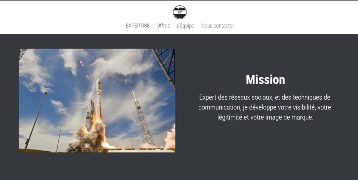 Le site Louis Texier sur Strikingly