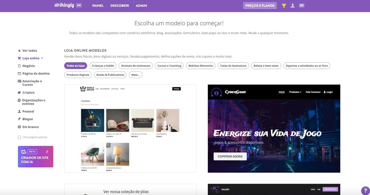 Temas Personalizáveis e Otimizados para Lojas Online