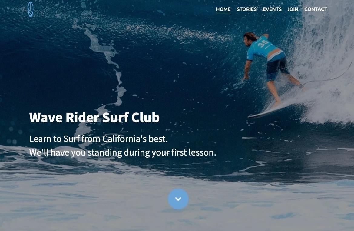 Plantilla de Strikingly