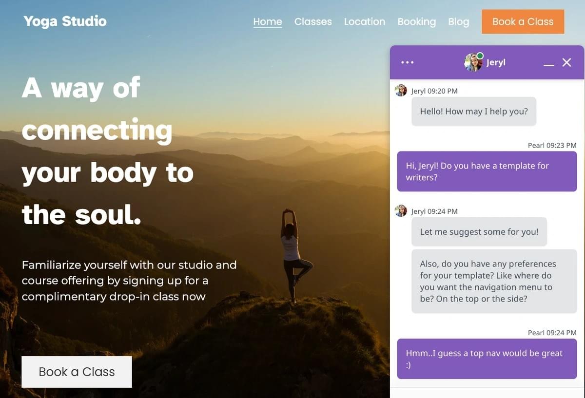 Plantilla de Strikingly