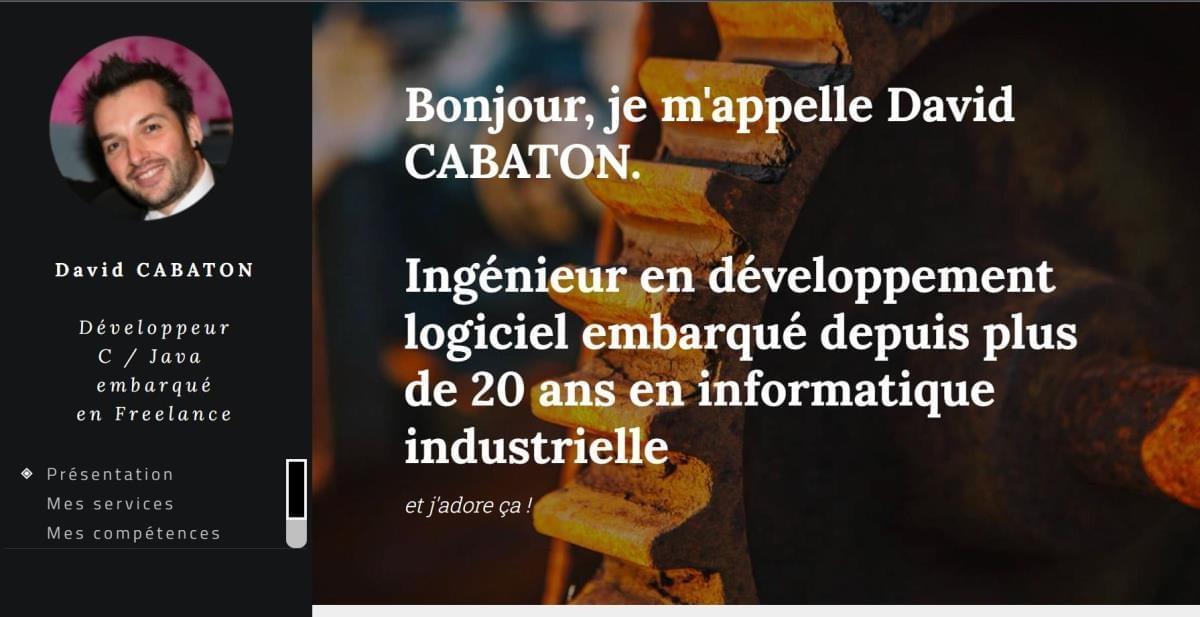 Le site David Cabaton Specialiste sur Strikingly