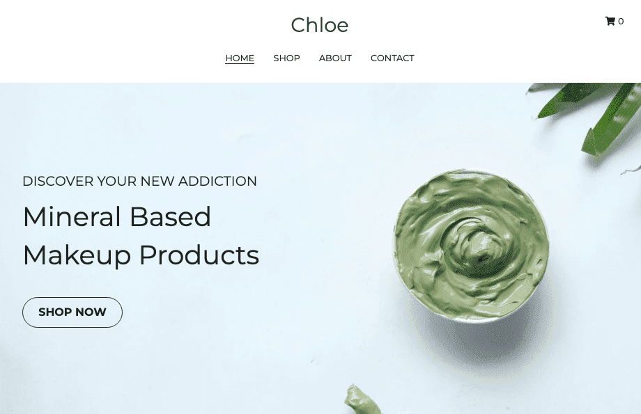 Plantilla Chloe de Strikingly