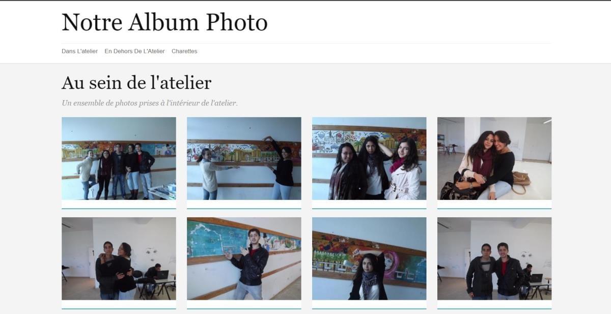 Le site Notre Album Photo sur Strikingly