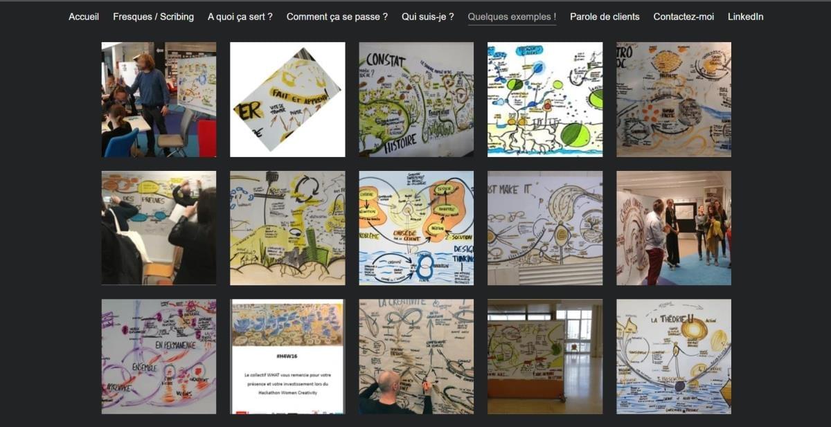 Le site Xavier Richard Facilitateur Graphique sur Strikingly