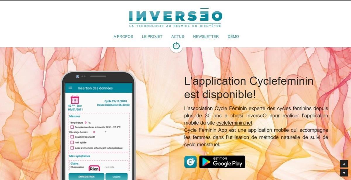 Le site Inverseo sur Strikingly