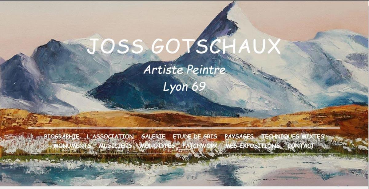 Le site Joss Artiste sur Strikingly