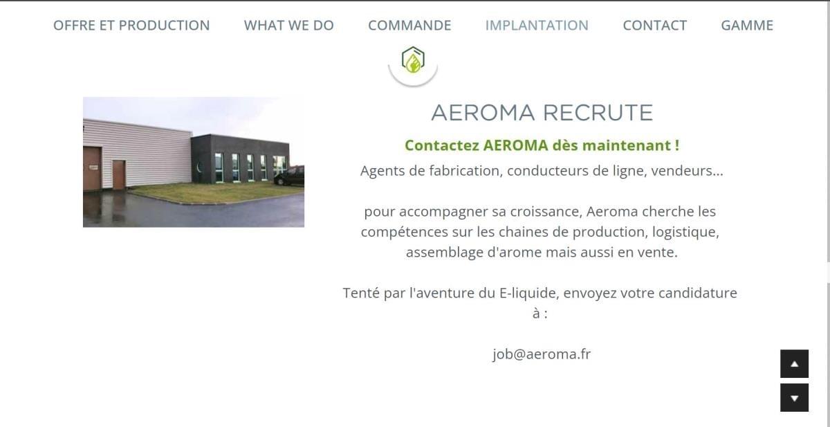 Le site Laboratoires Aeroma Cdmo sur Strikingly