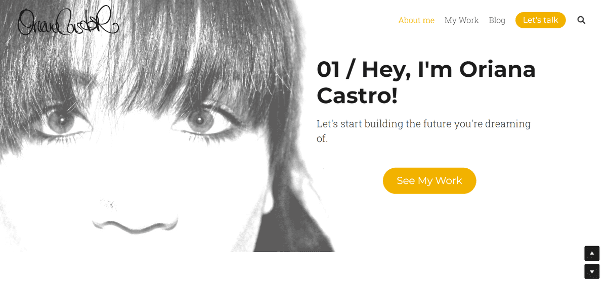 Web elektronického obchodu Oriana