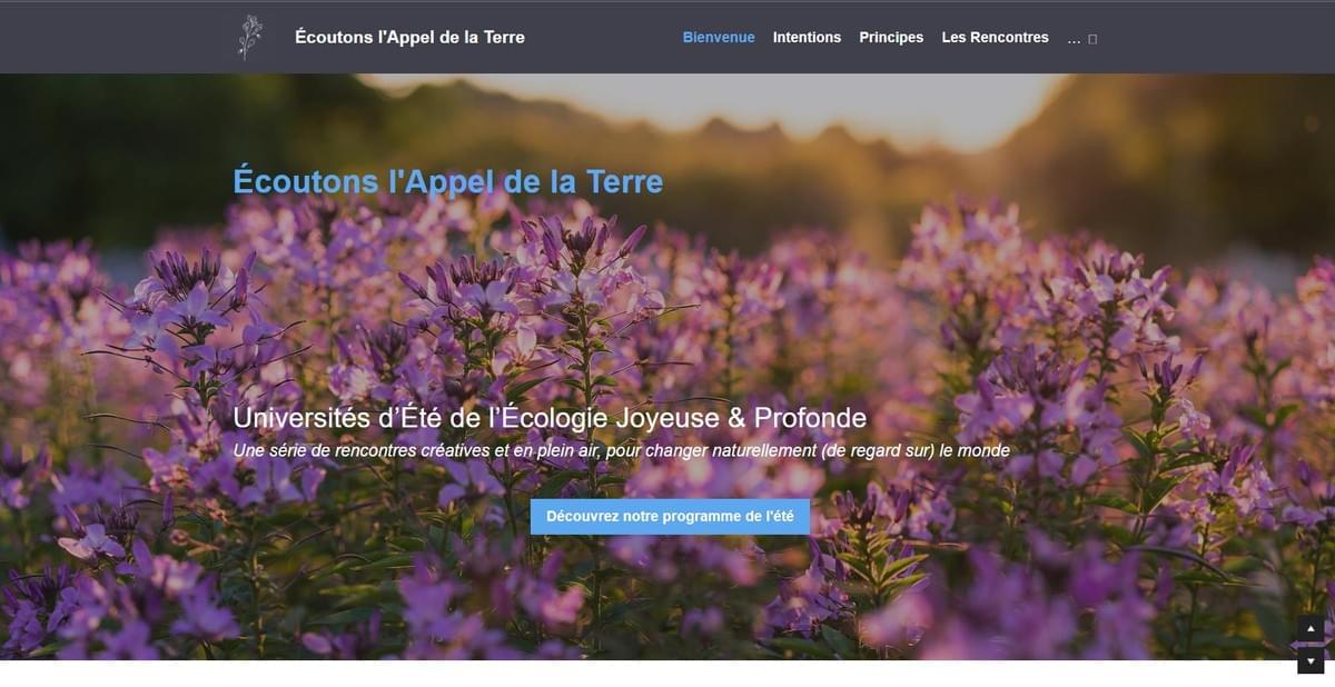 Le site Ecoutons Appel sur Strikingly