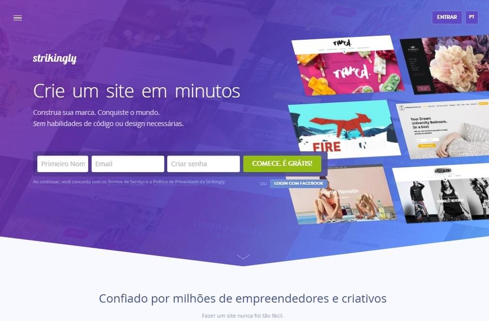 Melhores Aplicativos para Fotógrafos #9: Strikingly