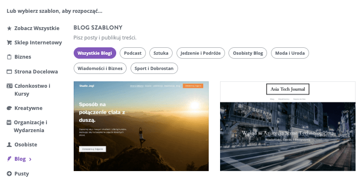 Rozwijaj swój blog dzięki konfigurowalnym szablonom Strikingly