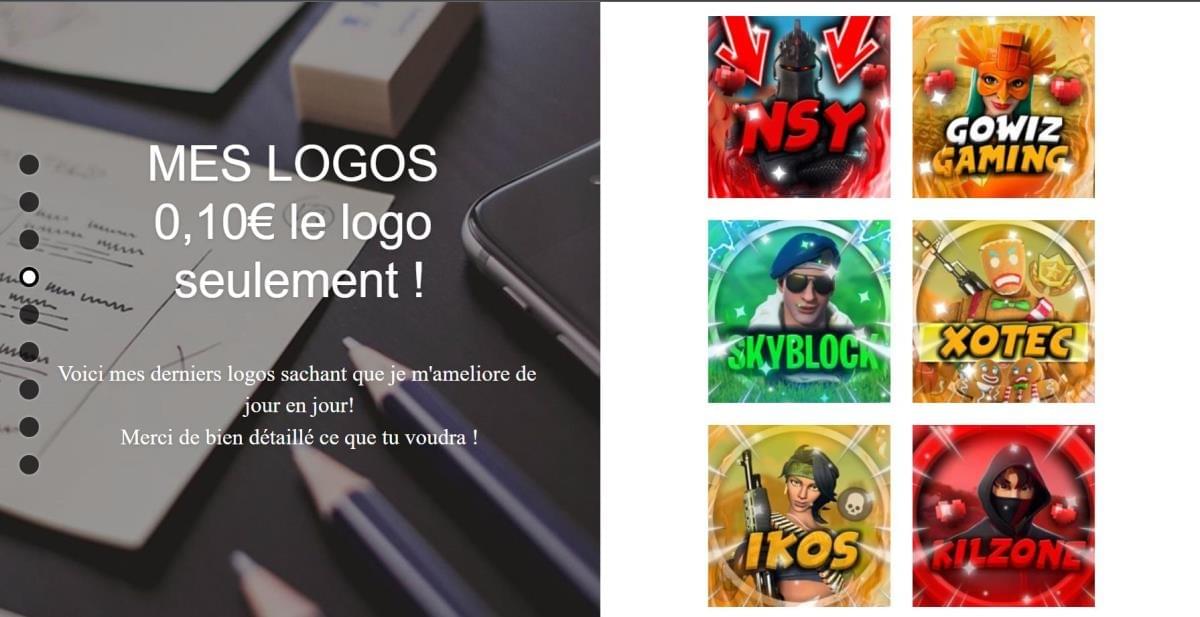 Le site Graphiste sur Strikingly