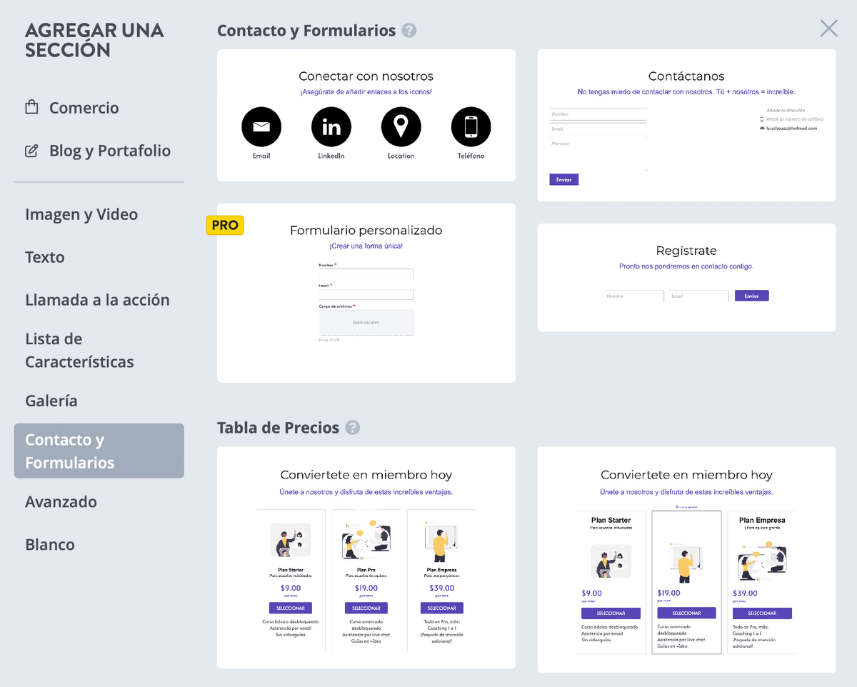 Facilita que se pongan en contacto contigo