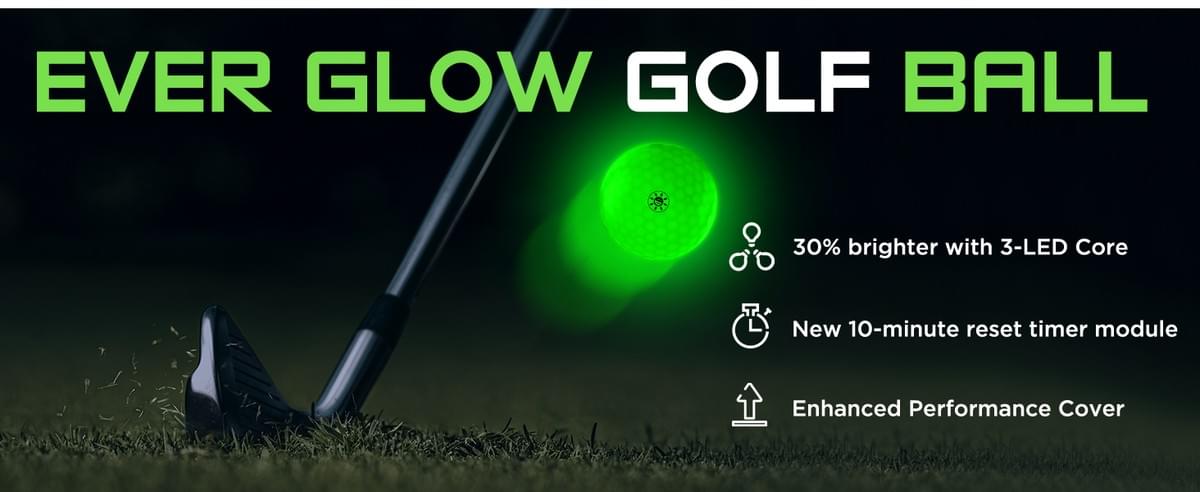 KINGTOP Upgraded Glow in The Dark Golf Balls - Super Bright Light Up LED Golf Ball - with Glow Golf 
