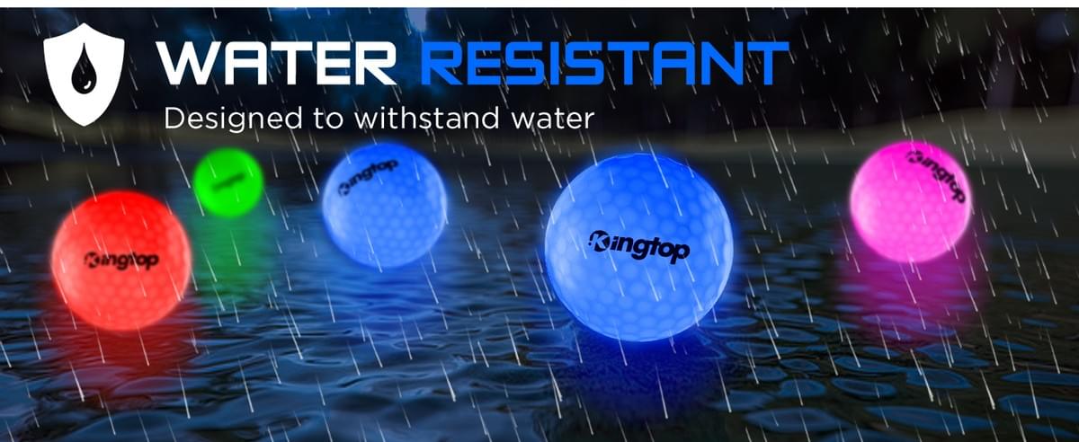 KINGTOP Upgraded Glow in The Dark Golf Balls - Super Bright Light Up LED Golf Ball - with Glow Golf 