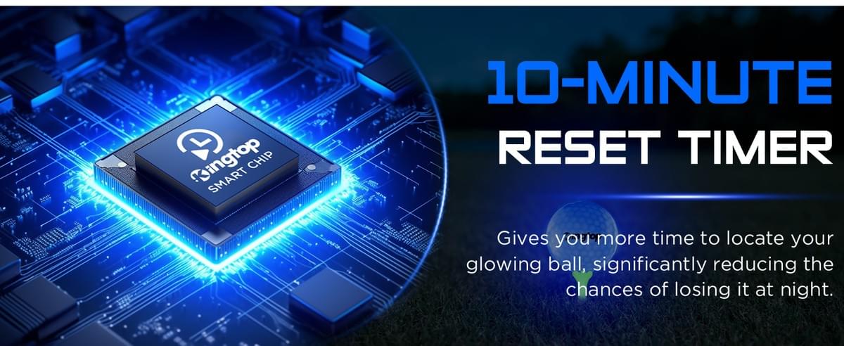 KINGTOP Upgraded Glow in The Dark Golf Balls - Super Bright Light Up LED Golf Ball - with Glow Golf 