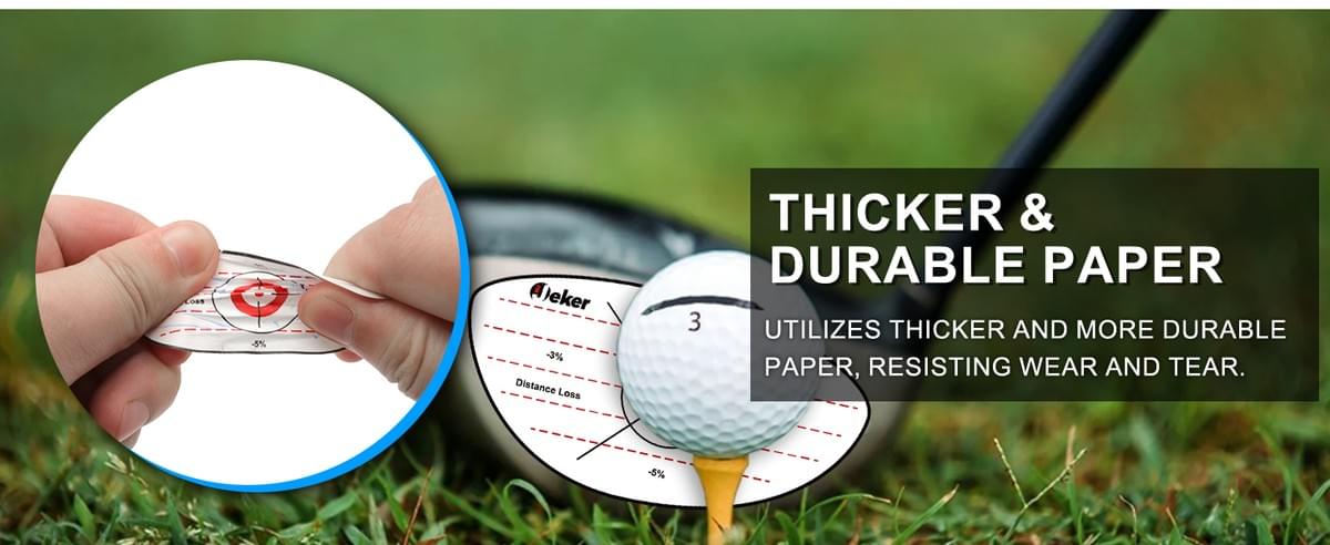 Golf Impact Tape - High-Resolution Strike Stickers for Iron, Wood & Fairway Clubs, Non-Residue, Swin