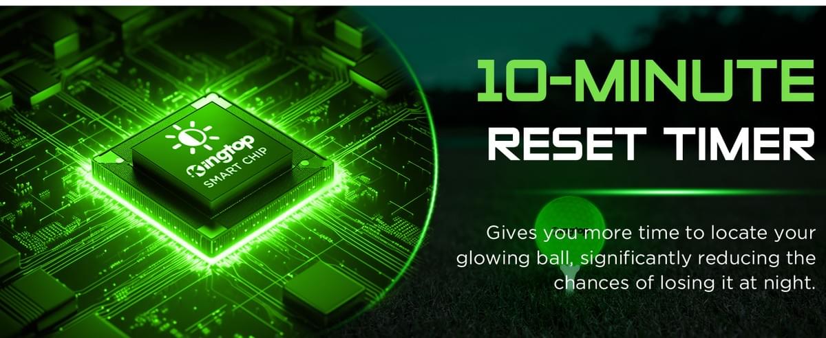 KINGTOP Upgraded Glow in The Dark Golf Balls - Super Bright Light Up LED Golf Ball - with Glow Golf 