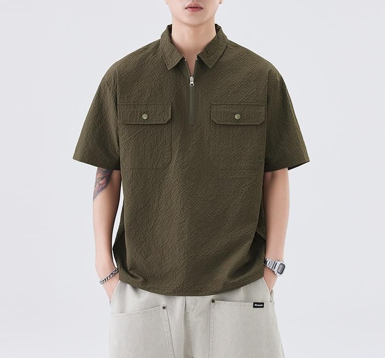日系戶外雙前袋設計 透氣短袖 POLO T-Shirt [SBT-1295]