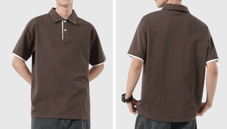 日系基礎假兩件式設計 短袖 POLO T-Shirt [SBT-1488]
