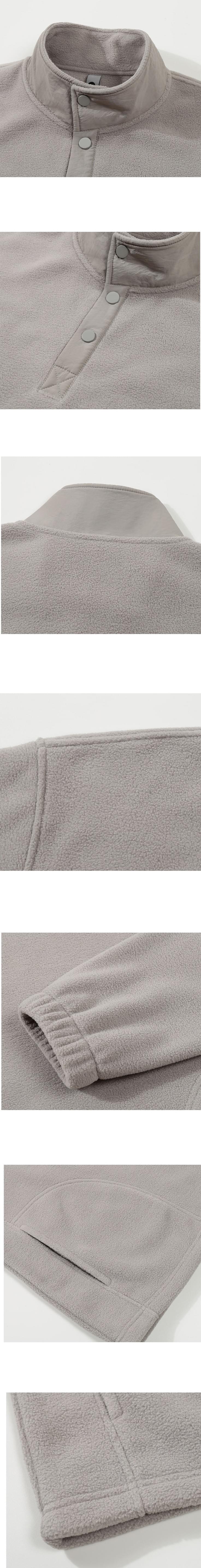 日系基礎重磅 300g 絨毛粒 鈕扣半領衛衣 [SBH-1342]