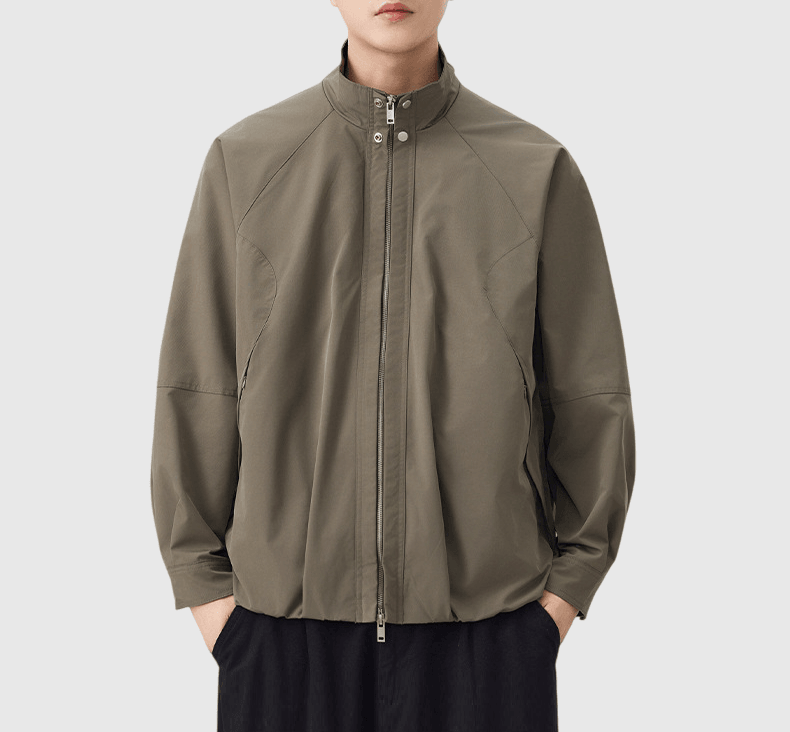 復古基礎縫紉設計 長袖風褸外套 [SBO-1467]