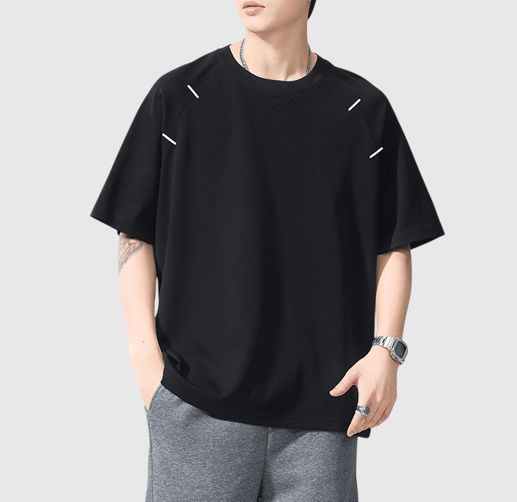 側車縫工藝設計 透氣短袖 T-Shirt [SBT-1576]