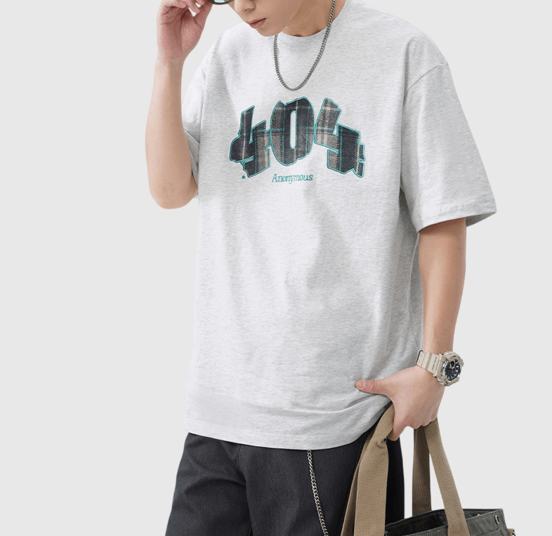 404 NOT FOUND 圖案印燙設計 純棉短袖 T-Shirt [SBT-1525]