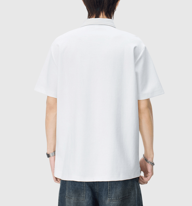 日系領口前袋撞色設計 短袖 POLO T-Shirt [SBT-1540]