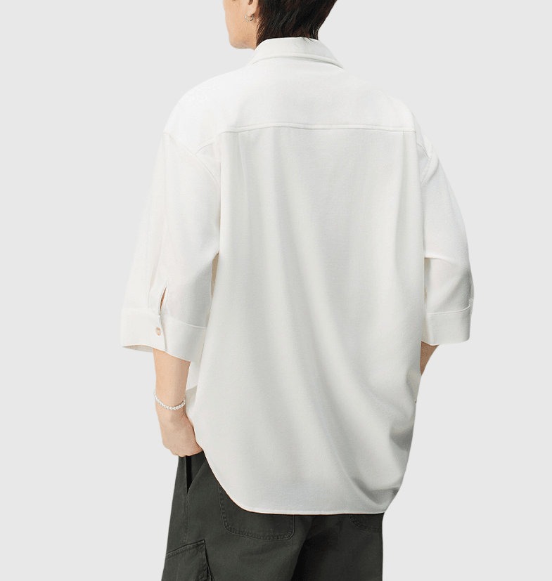 日系雙設計前袋工裝 透氣半袖恤衫 [SBS-1399]