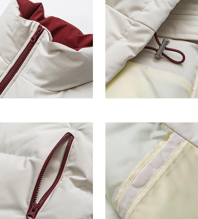 日系基礎內層領口撞色設計 夾棉長袖外套 [SBO-1488]