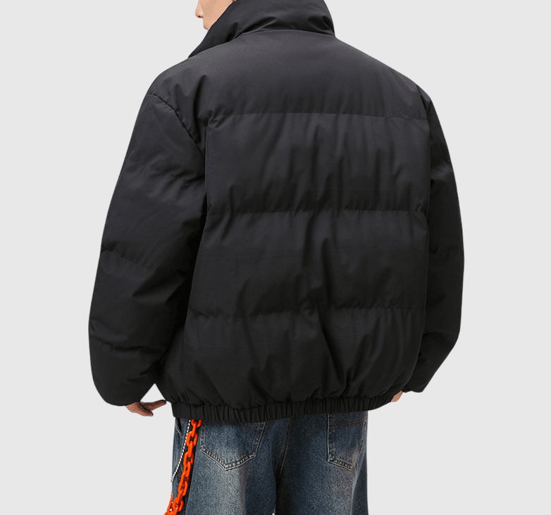 日系基礎內層撞色條紋設計 夾棉長袖外套 [SBO-1489]