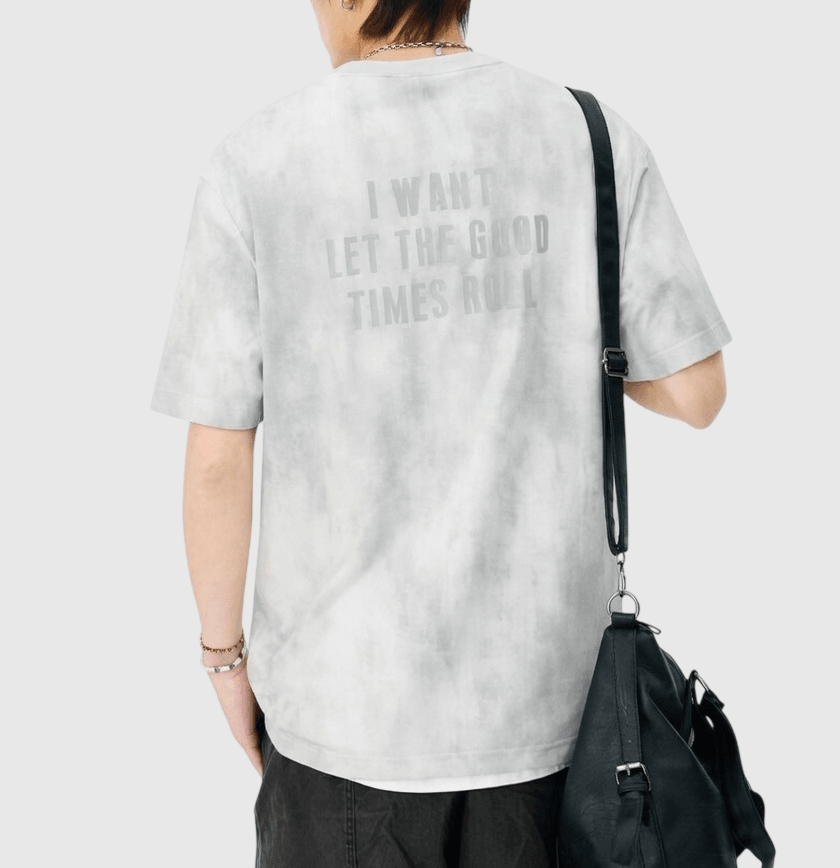 日系水洗紮染文字印燙設計 短袖 T-Shirt [SBT-1532]