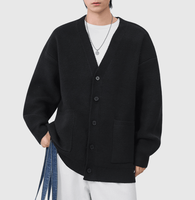 日系基礎混色紗織 針織開胸外套 [SBO-1466]