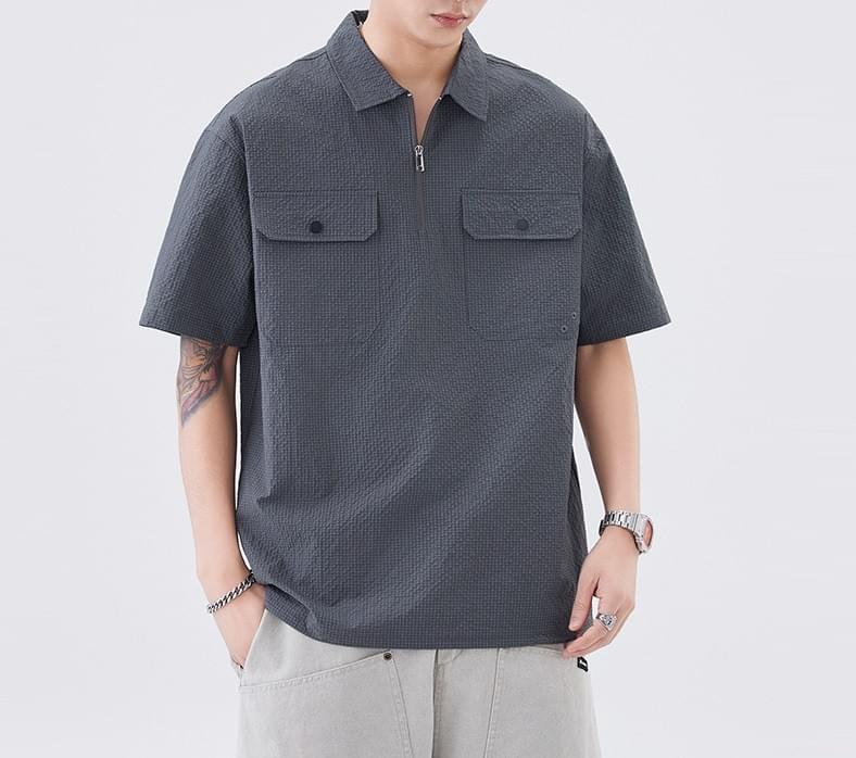 日系戶外雙前袋設計 透氣短袖 POLO T-Shirt [SBT-1295]