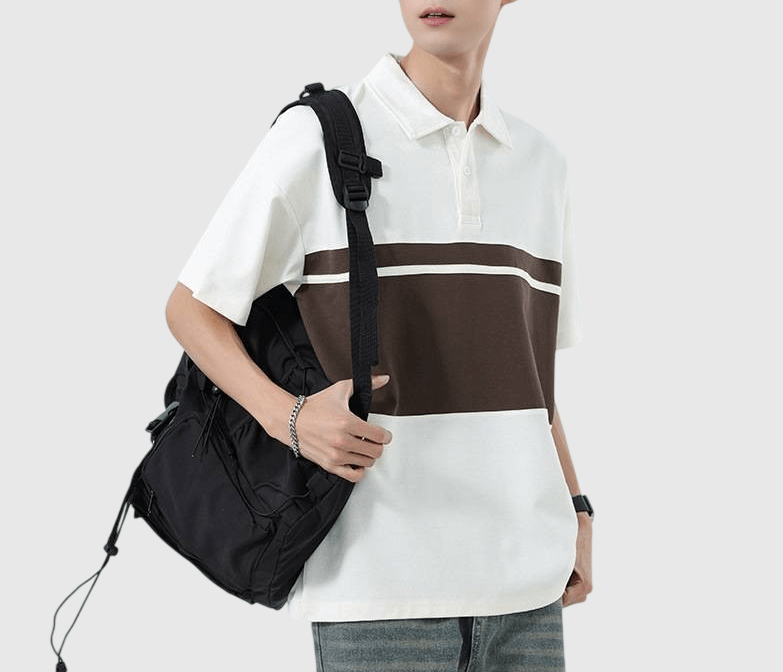 復古中身撞色色織工藝  短袖 POLO T-Shirt [SBT-1490]