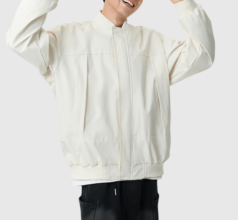 日系基礎雙側斜暗袋設計 棒球外套 [SBO-1485]