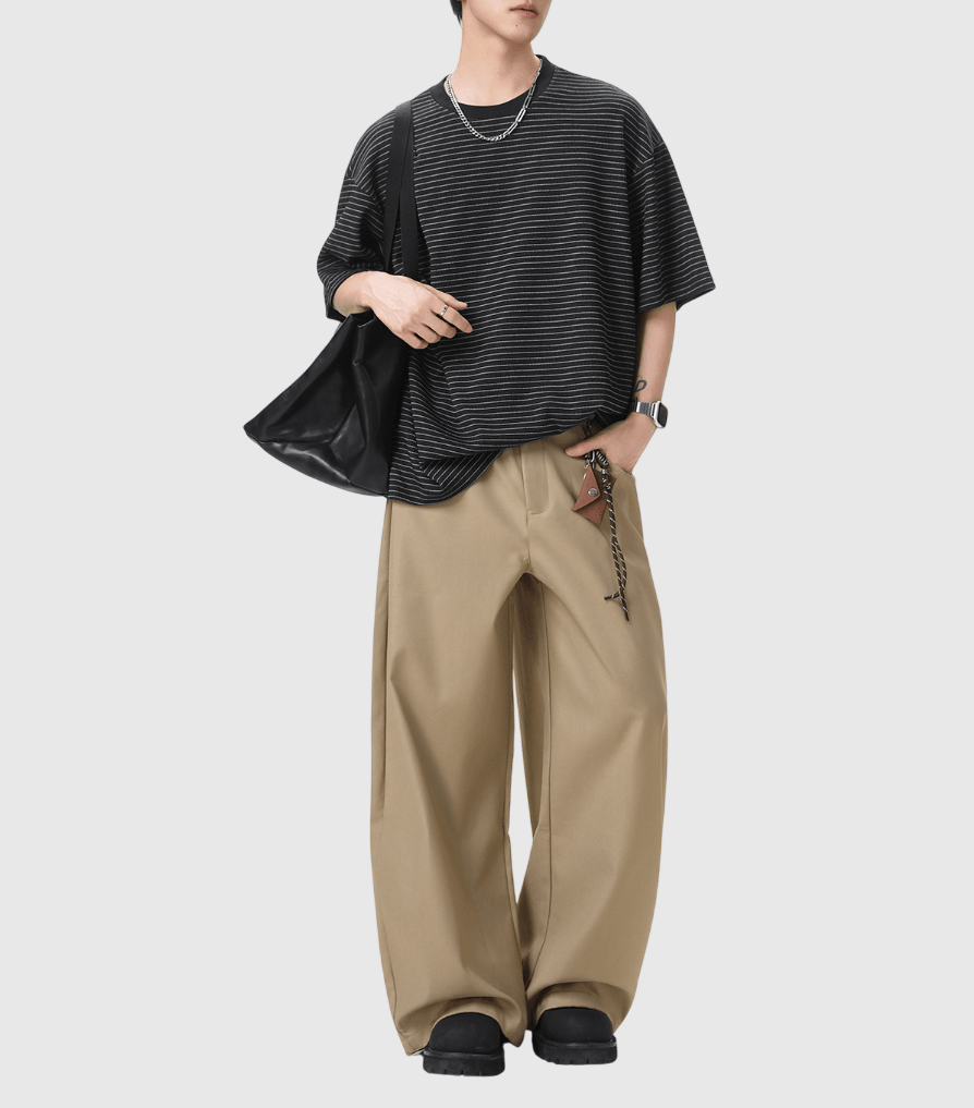 日系基礎橫間條紋 透氣短袖 T-Shirt [SBT-1521]