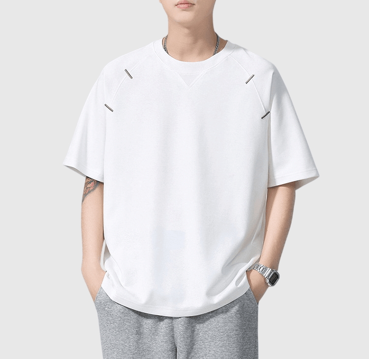 側車縫工藝設計 透氣短袖 T-Shirt [SBT-1576]