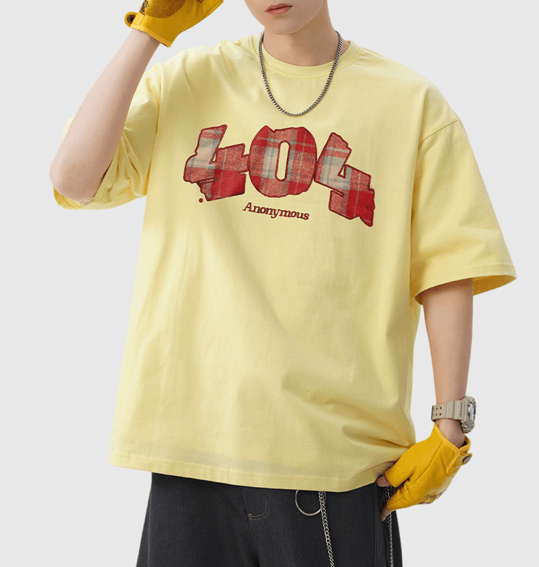 404 NOT FOUND 圖案印燙設計 純棉短袖 T-Shirt [SBT-1525]