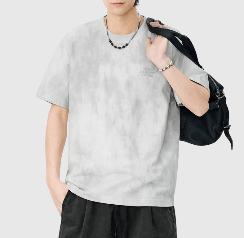 日系水洗紮染文字印燙設計 短袖 T-Shirt [SBT-1532]