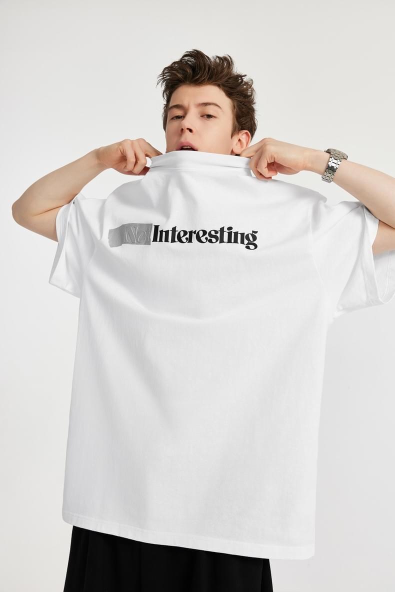 中身設計文字印燙 純棉短袖T-Shirt [CBT-1058]
