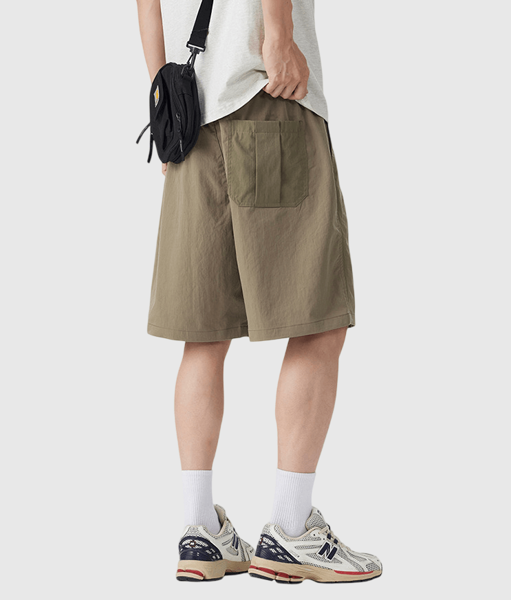 日系色系層次撞色拼布設計 透氣短褲 [SBST-1169]