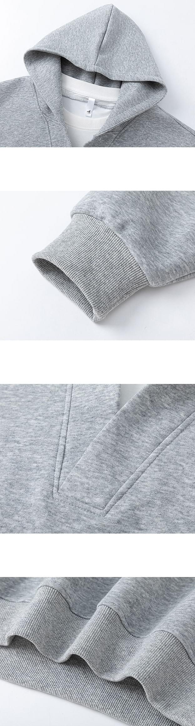 假兩件式大領口拼接 重磅連帽衛衣 [CBH-1024]